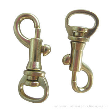 Snap hooks with gold color, zinc alloy material, oval shape, hot sale in 2014, OEM are welcomed